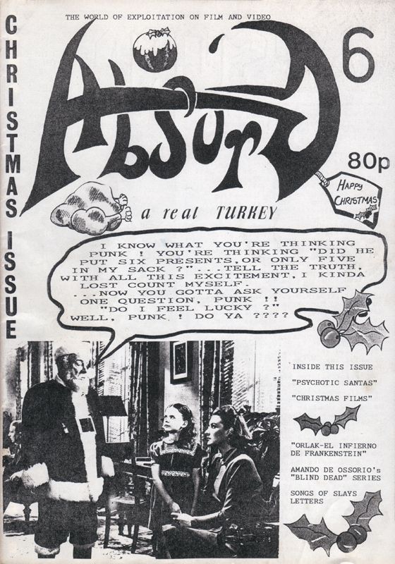 ABSURD (UK) magazine side cover Issue 6 December 1988