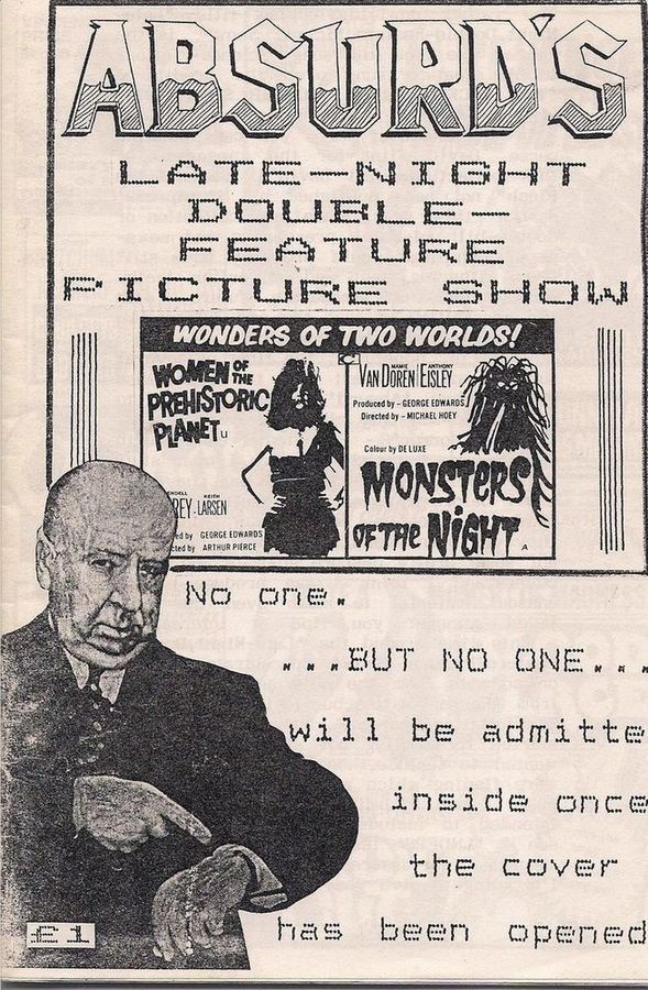 ABSURD (UK) magazine side cover Issue 12  1991