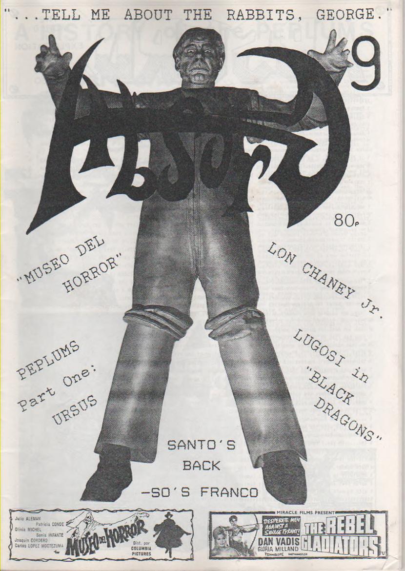 ABSURD (UK) magazine side cover Issue 9  March 1989