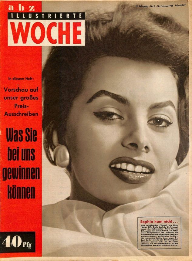 ABZ ILLUSTRIERTE WOCHE magazine side cover Issue 7 18 February 1956
