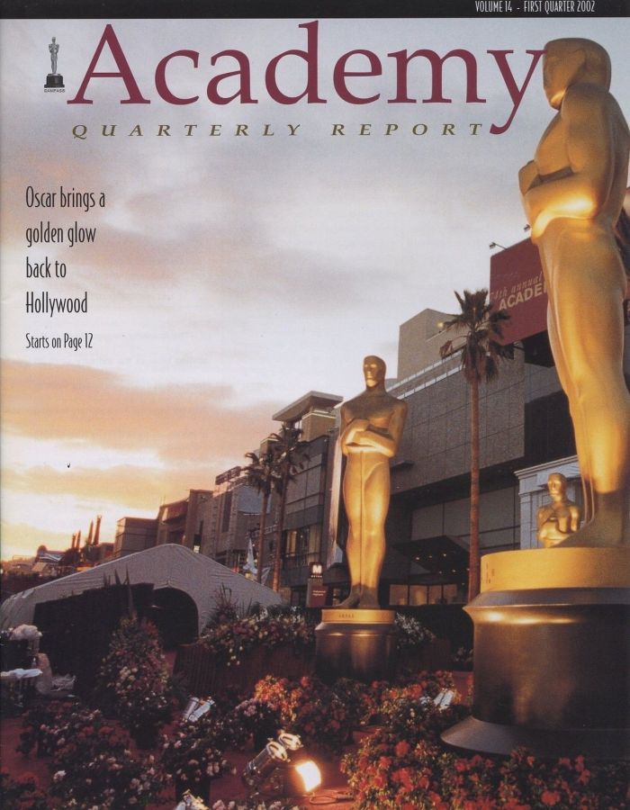 ACADEMY (BAFTA) magazine side cover January/March 2002