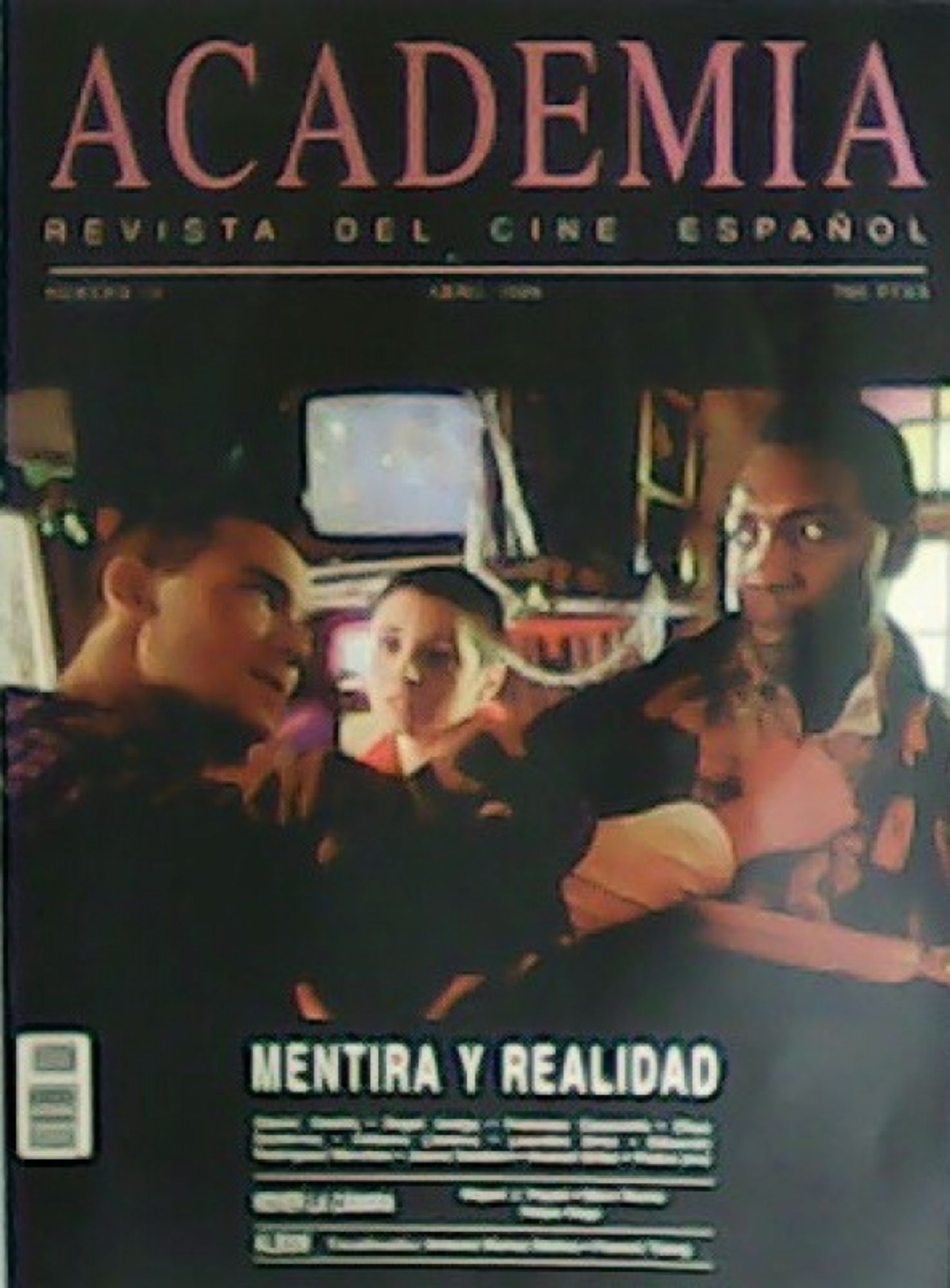ACADEMIA magazine side cover Issue 14  April 1996