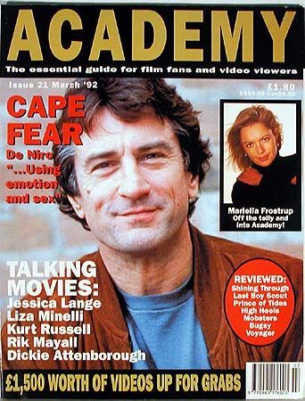 ACADEMY magazine side cover Issue 21 March 1992