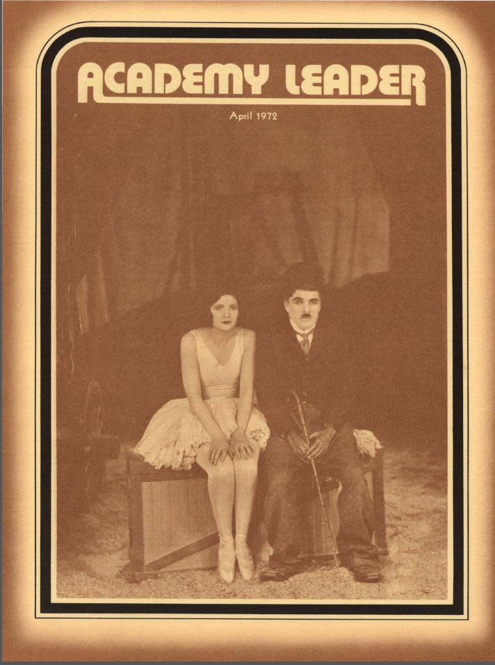 ACADEMY LEADER magazine side cover Issue 1 April 1972