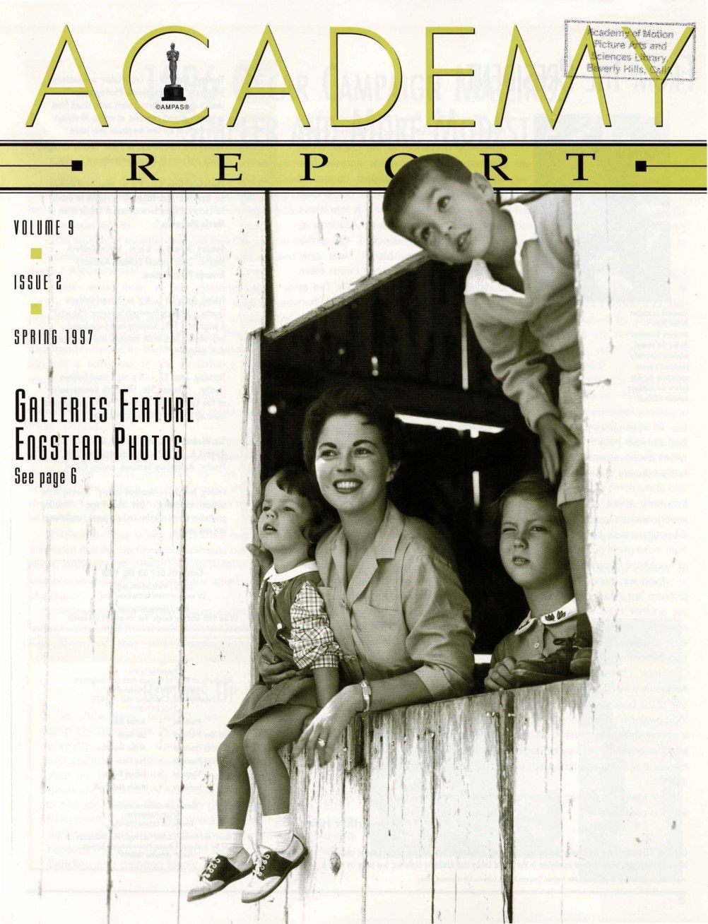 ACADEMY REPORT (USA) magazine side cover  Vol 9 No  2 Spring 1997
