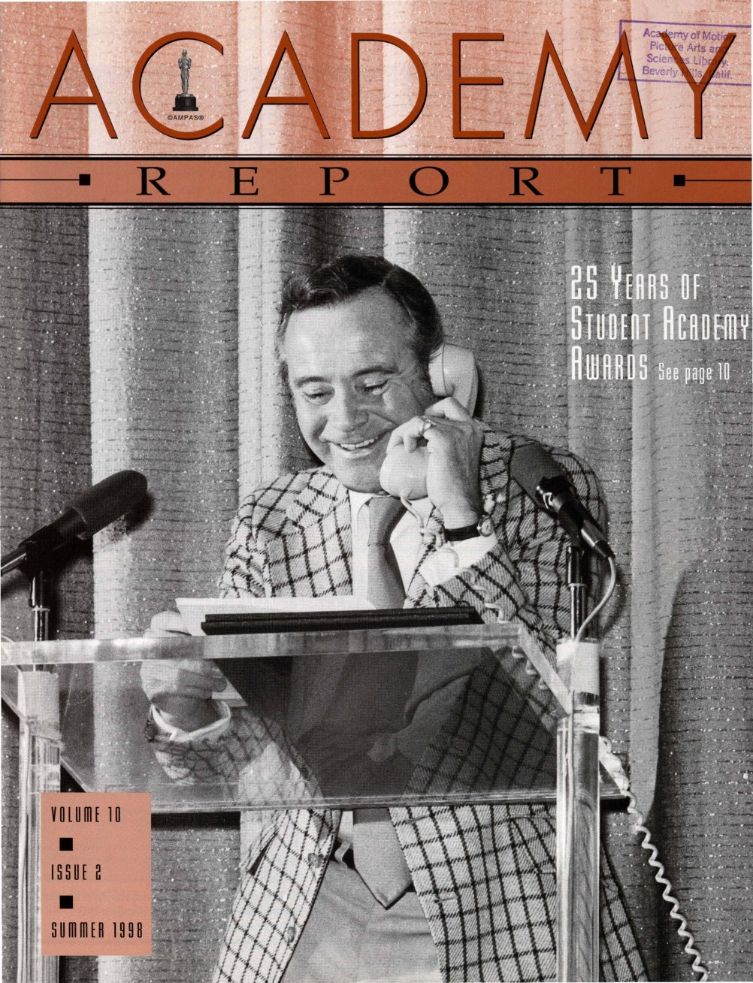 ACADEMY REPORT (USA) magazine side cover  Vol 10 No  2 Summer 1998