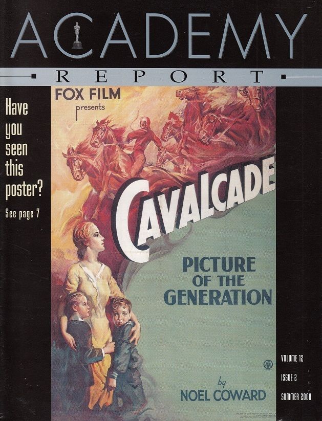 ACADEMY REPORT magazine side cover Summer 2000