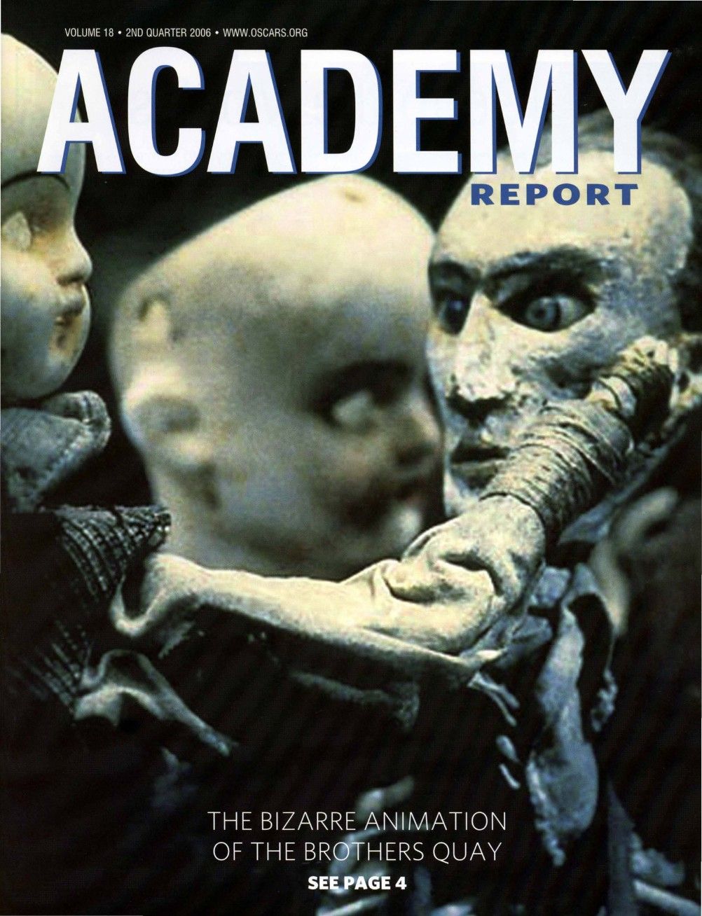 ACADEMY REPORT (USA) magazine side cover  Vol 18  April/June 2006