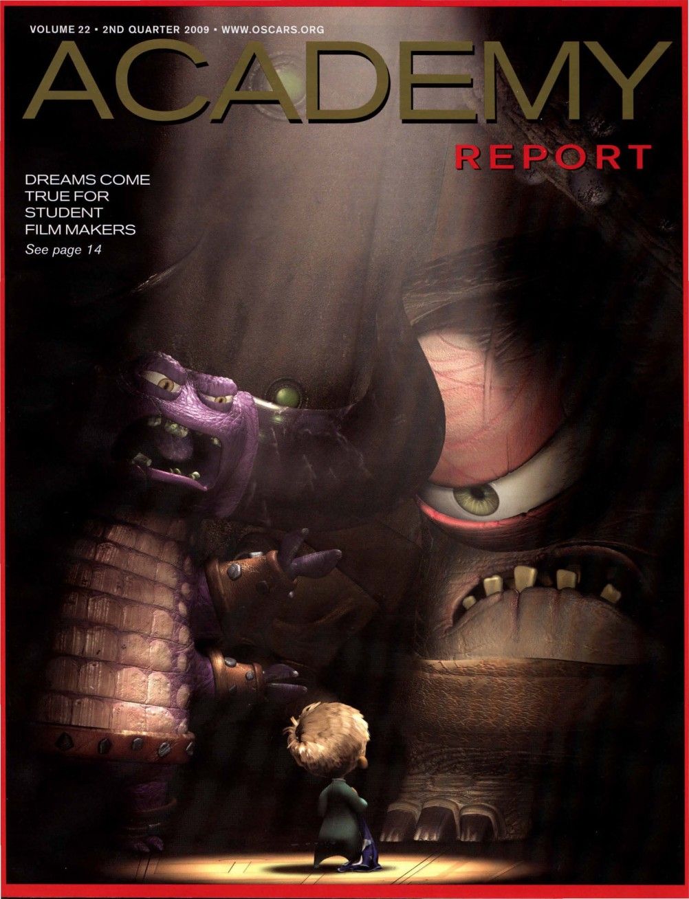 ACADEMY REPORT (USA) magazine side cover  Vol 22  April/June 2009