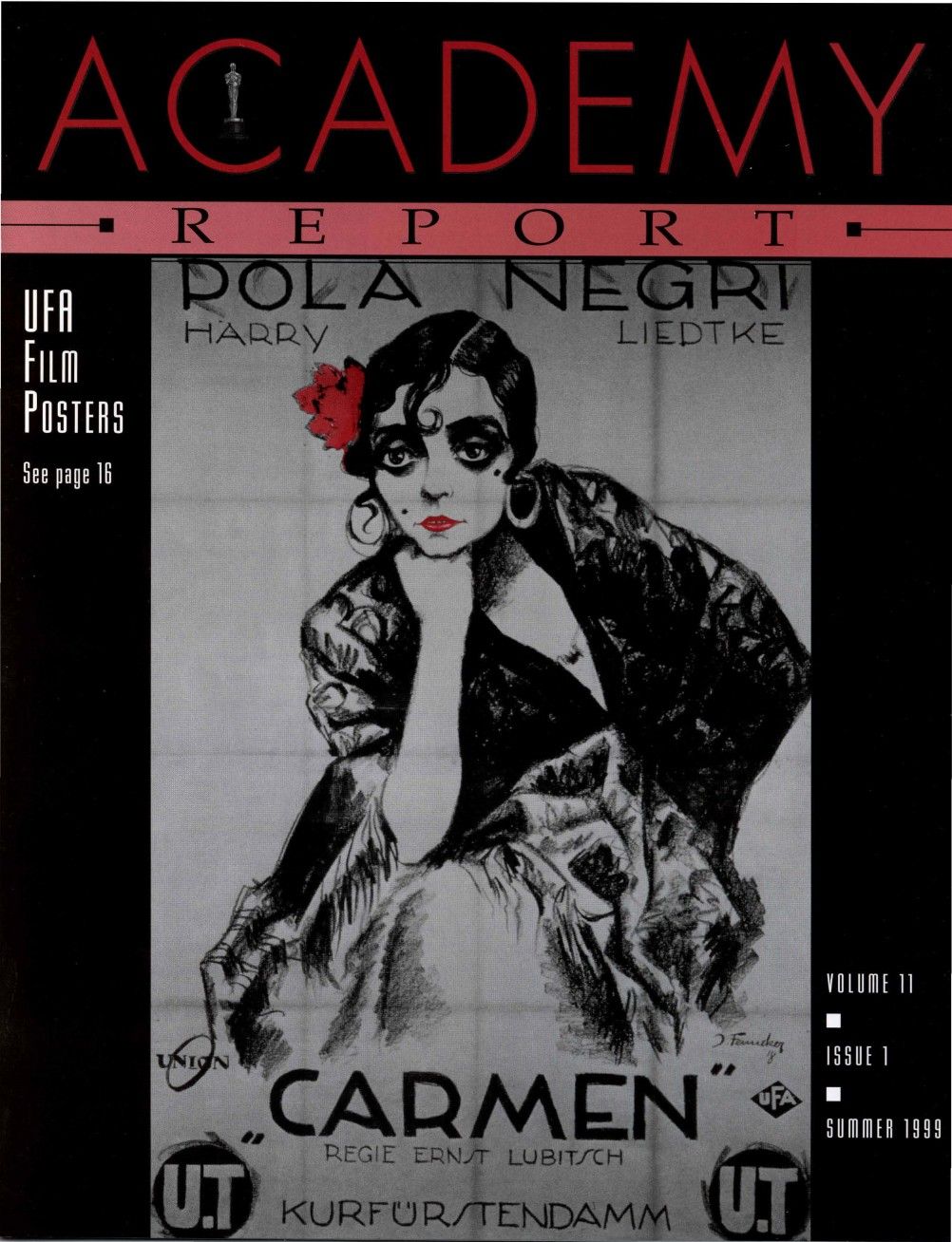 ACADEMY REPORT (USA) magazine side cover  Vol 11 No  1 Summer 1999