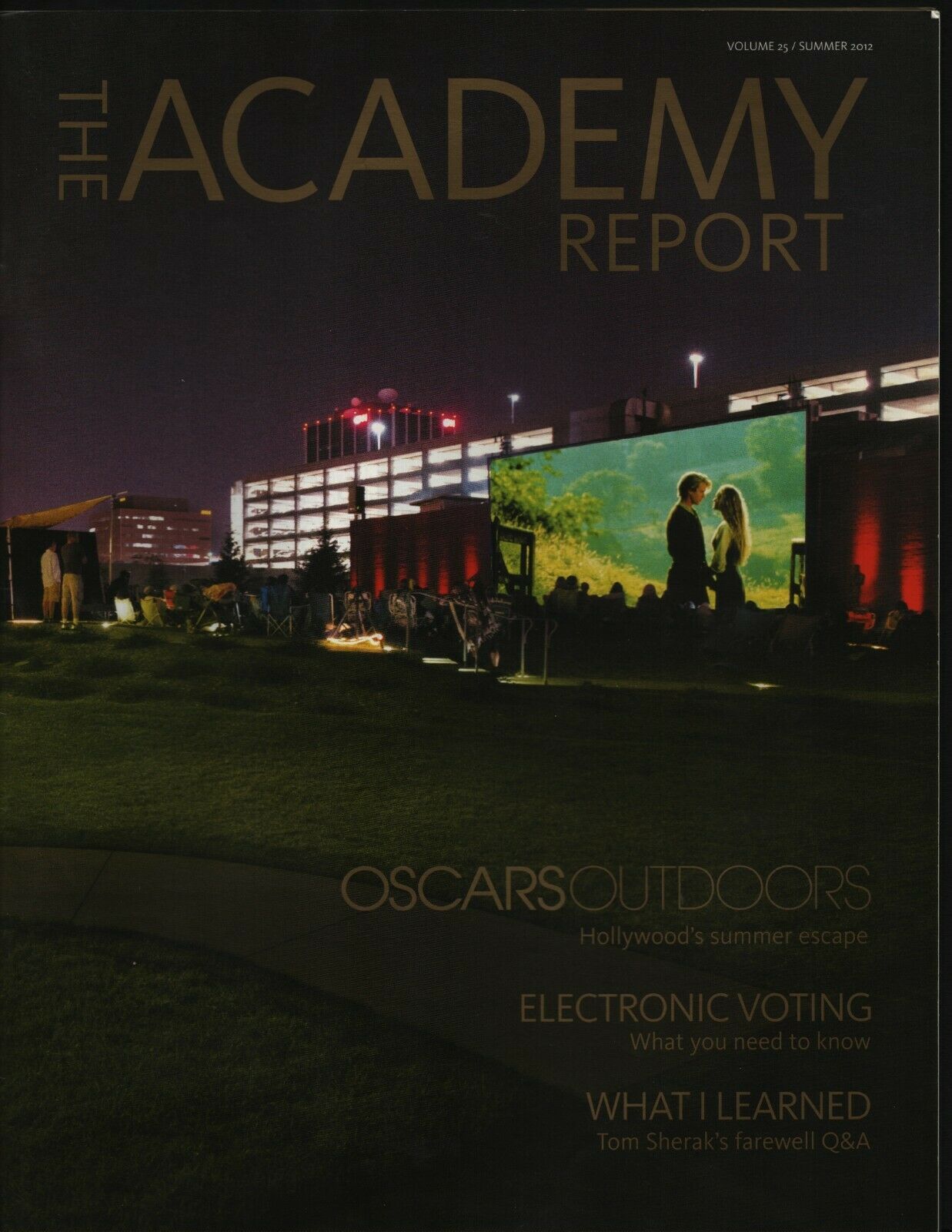 ACADEMY REPORT (USA) magazine side cover  Vol 25 Summer 2012