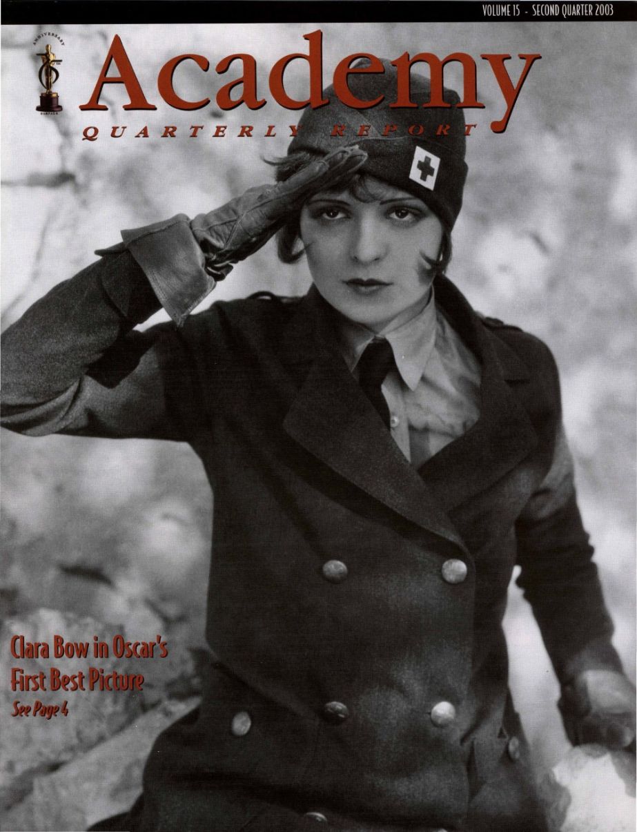 ACADEMY REPORT (USA) magazine side cover  Vol 15  April/June 2003