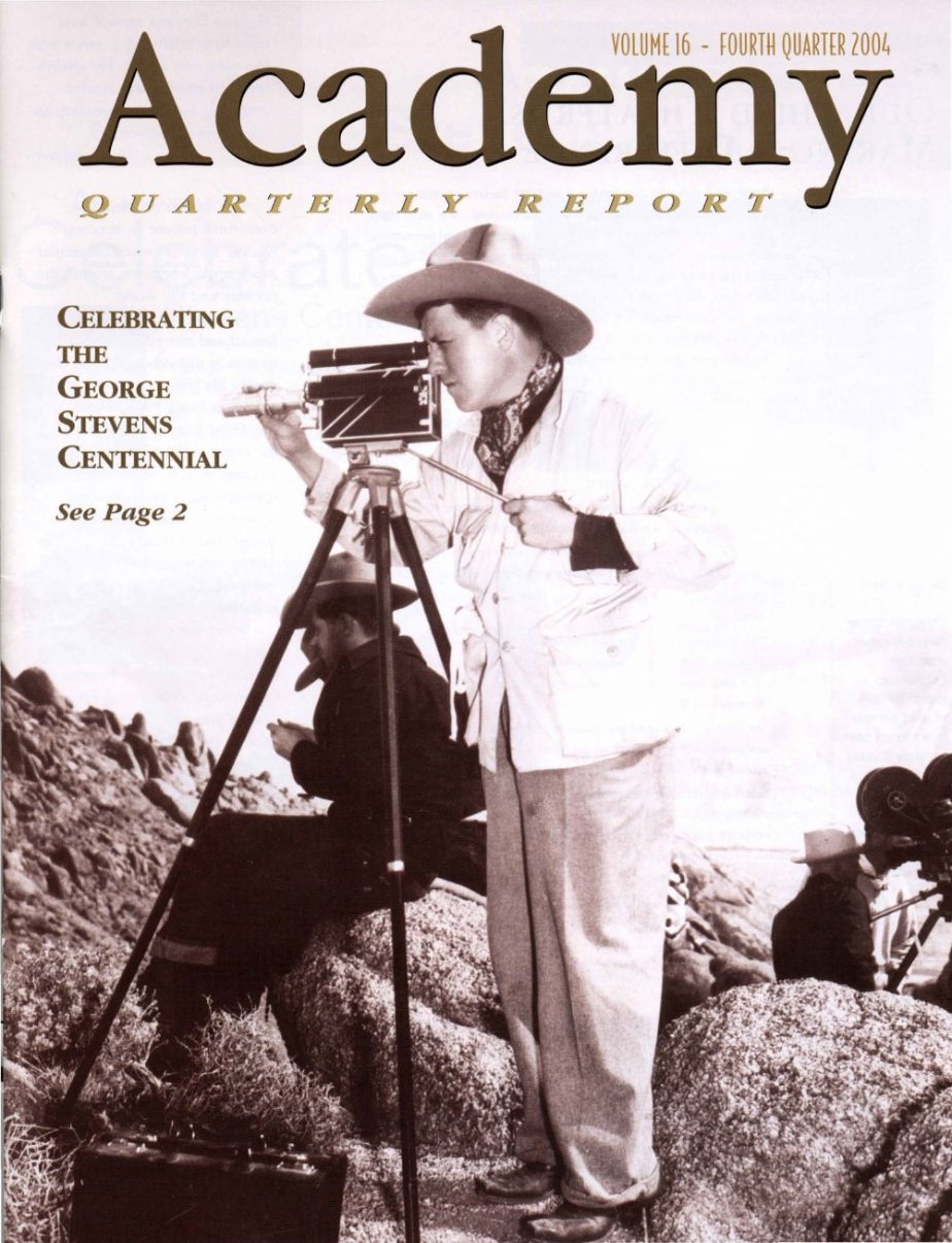 ACADEMY REPORT (USA) magazine side cover  Vol 16  October/December 2004
