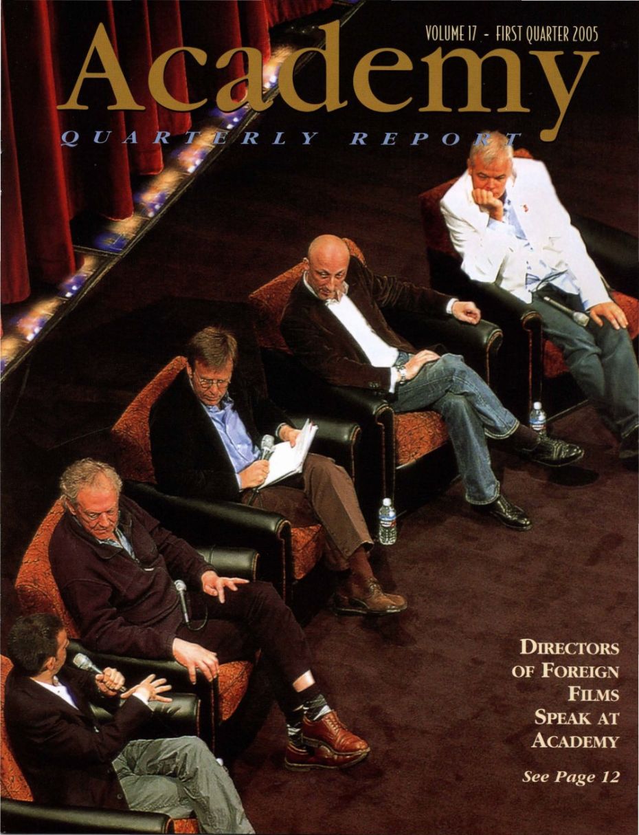 ACADEMY REPORT (USA) magazine side cover  Vol 17  January/March 2005