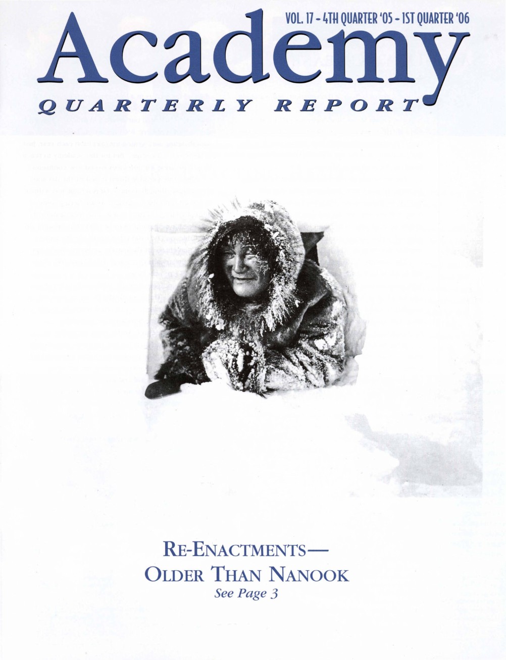 ACADEMY REPORT (USA) magazine side cover Issue v17  October 2005/ January 2006 