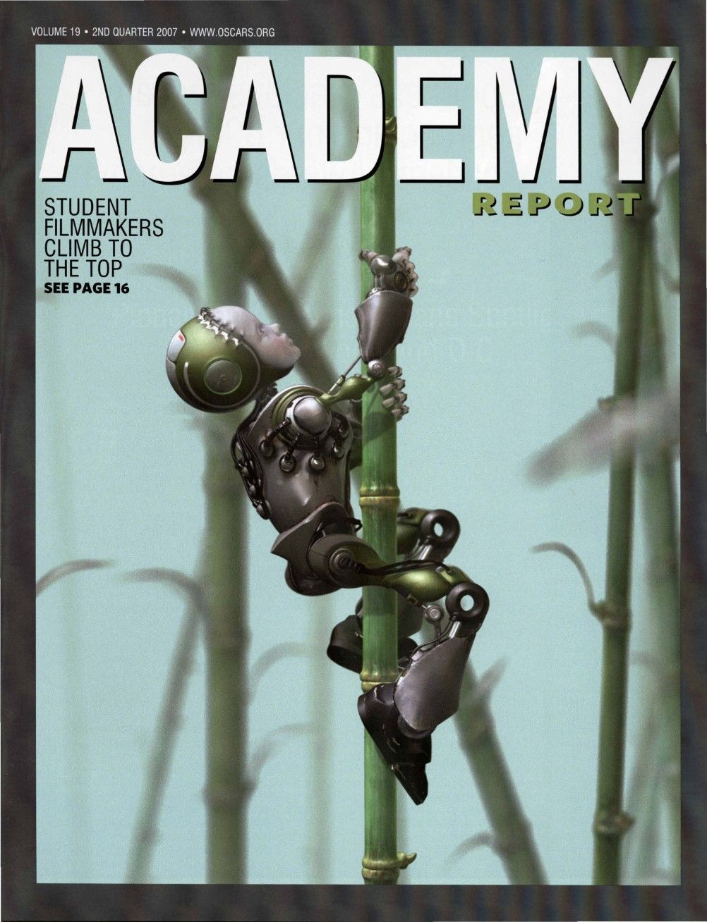 ACADEMY REPORT (USA) magazine side cover  Vol 19  April/June 2007