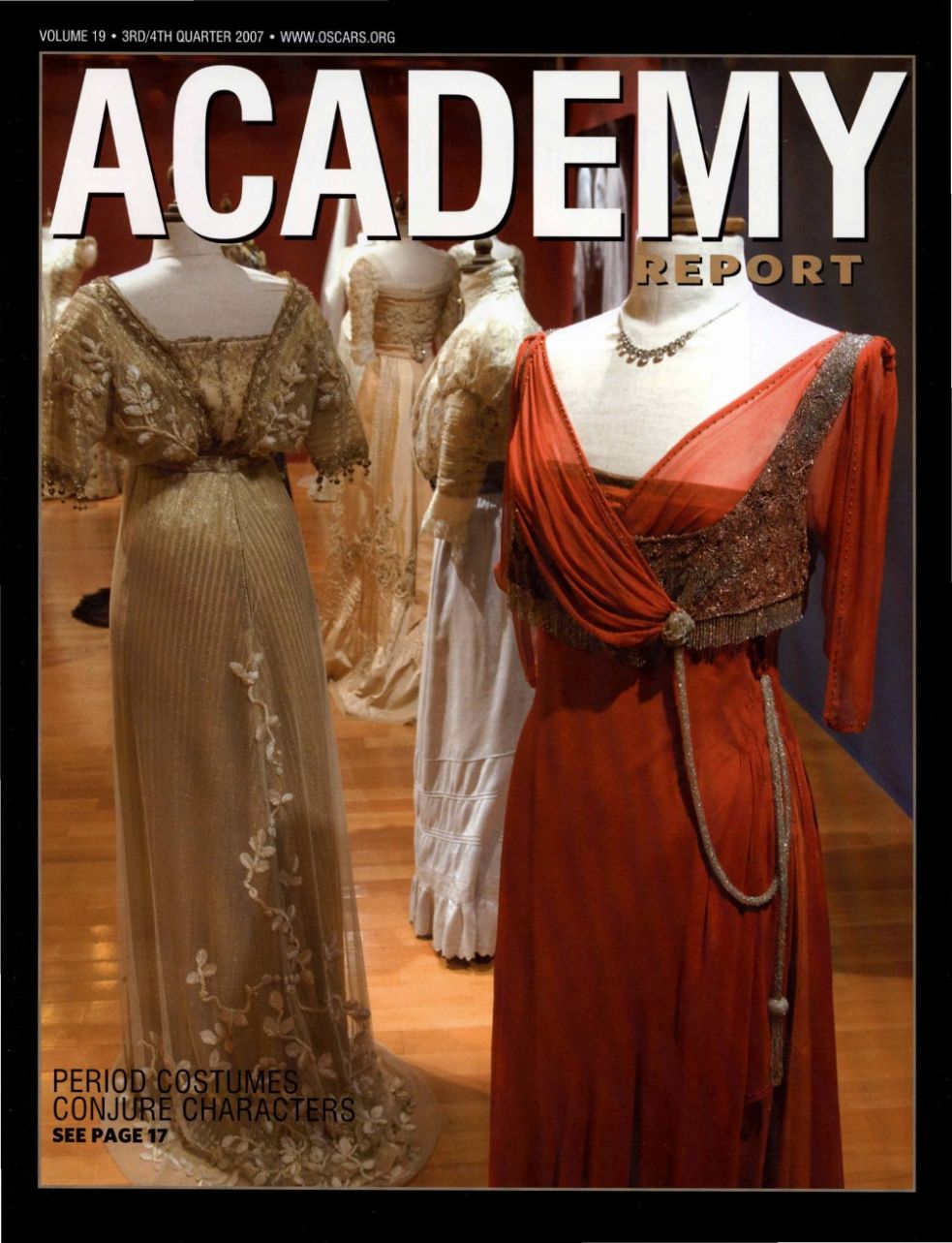 ACADEMY REPORT (USA) magazine side cover  Vol 19  September/December 2007