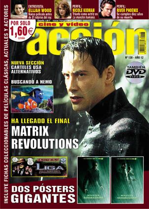 ACCION magazine side cover Issue 138 November 2003