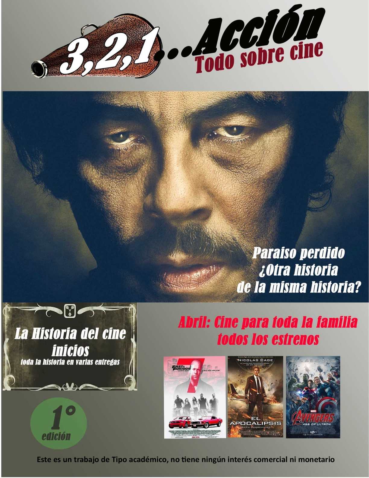 3 2 1 ACCION magazine side cover Issue 1  May 1998