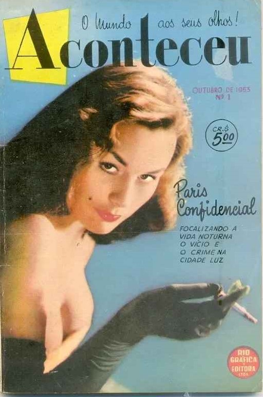 ACONTECEU magazine side cover Issue 1  October 1953