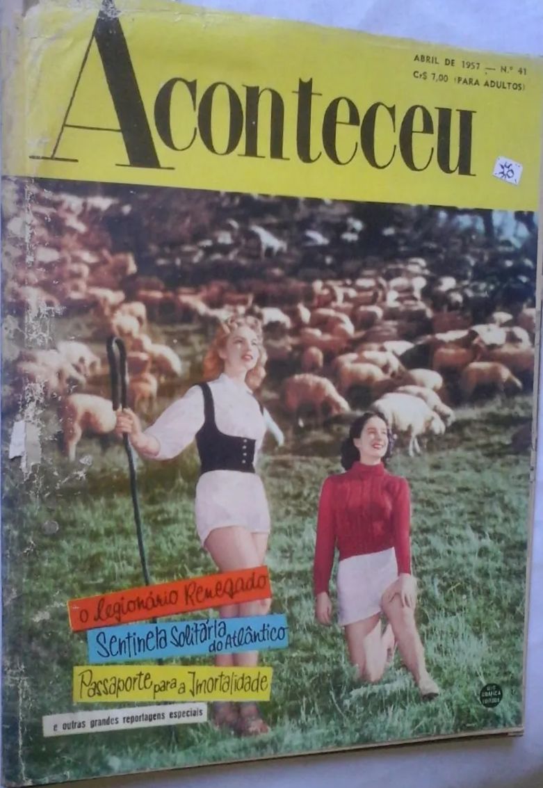ACONTECEU magazine side cover Issue 41  April 1957