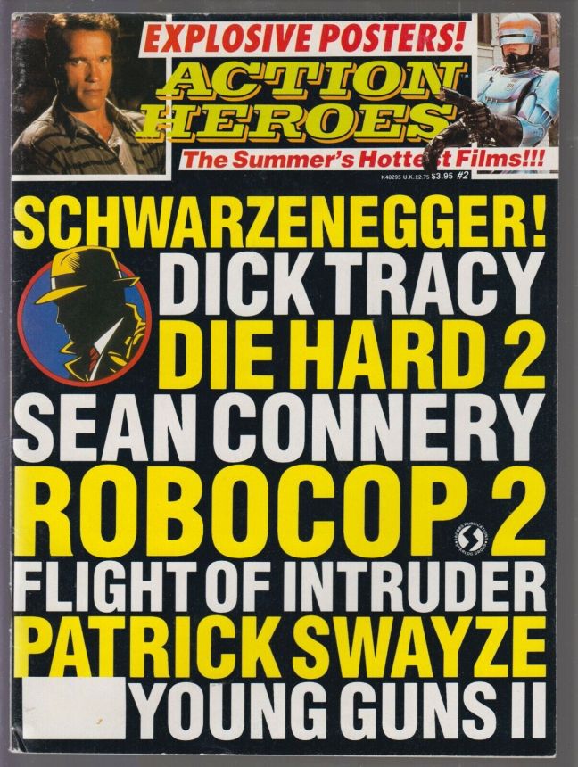 ACTION HEROES magazine side cover Issue 2  1990