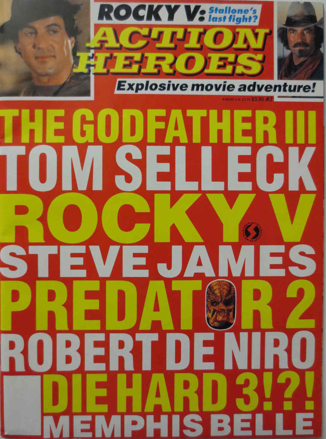 ACTION HEROES magazine side cover Issue 3  1990