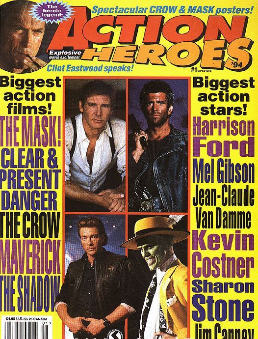 ACTION HEROES magazine side cover Issue 1 Annual 1994
