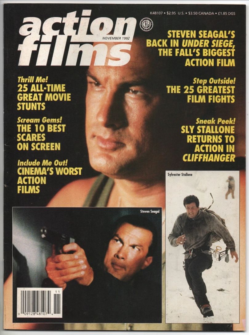 ACTION FILMS magazine side cover November 1992