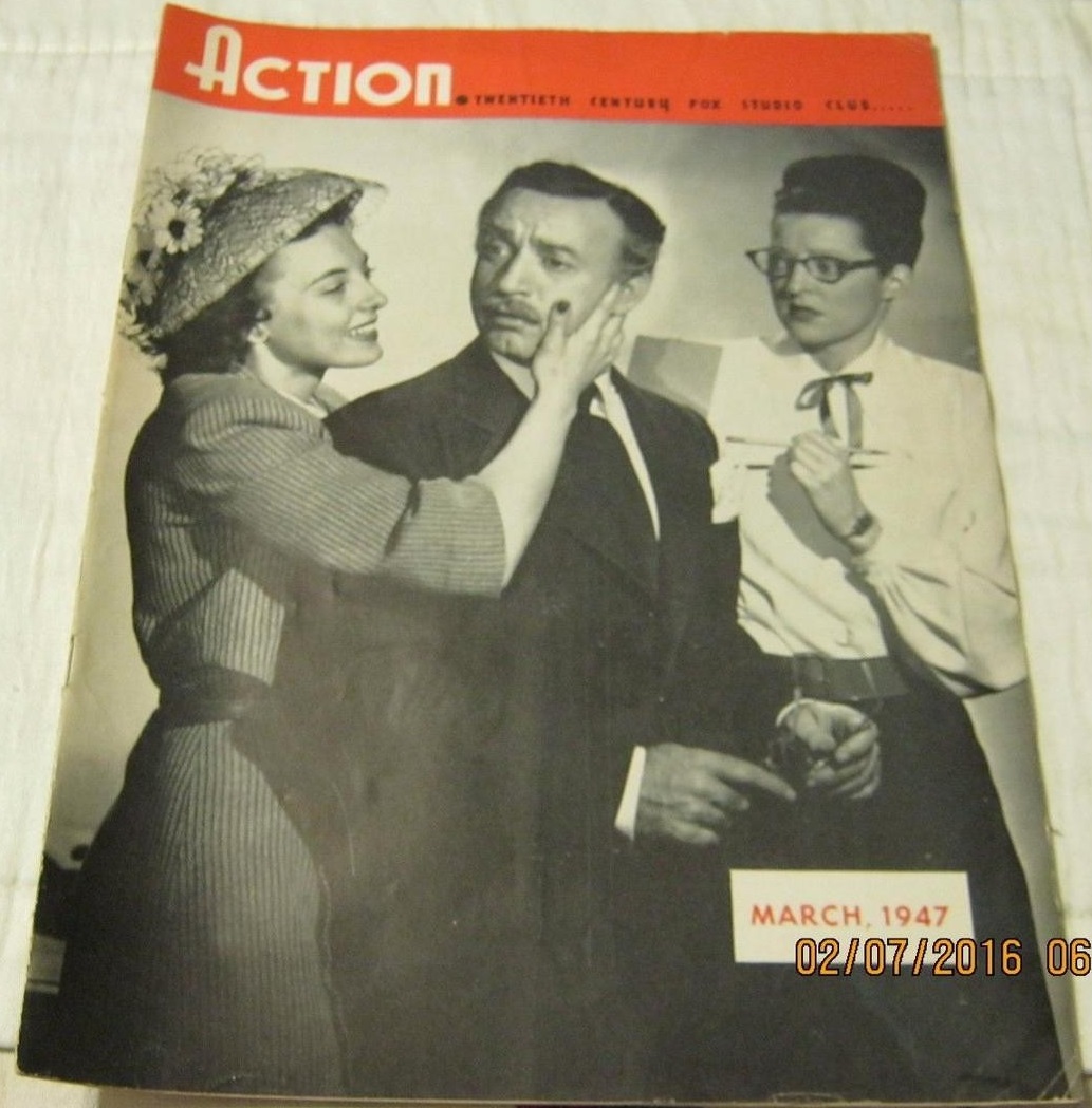 ACTION (FOX) magazine side cover  Vol 8 No  3  March 1947