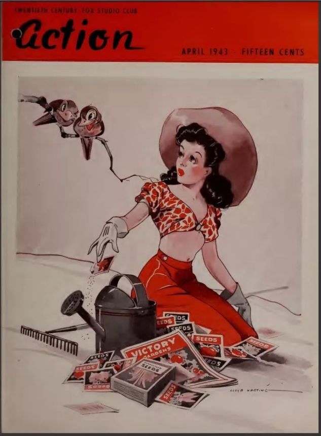 ACTION (FOX) magazine side cover  April 1943