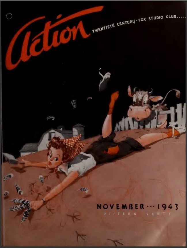 ACTION (FOX) magazine side cover  November 1943