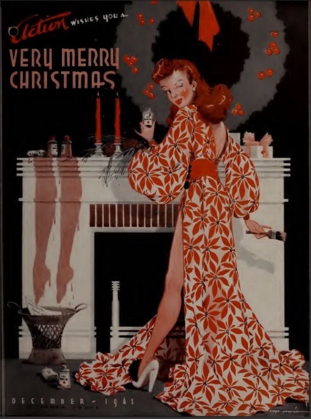 ACTION (FOX) magazine side cover  December 1943