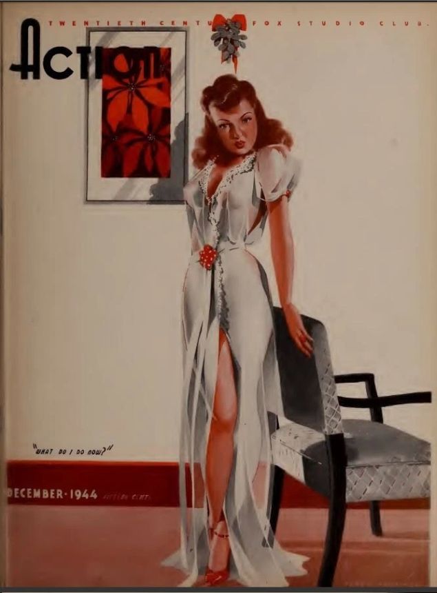 ACTION (FOX) magazine side cover  December 1944