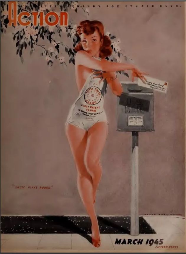ACTION (FOX) magazine side cover  March 1945