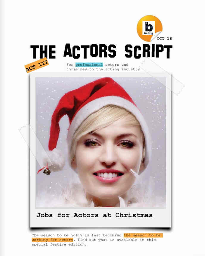 ACTORS SCRIPT magazine side cover Issue 3  October 2018