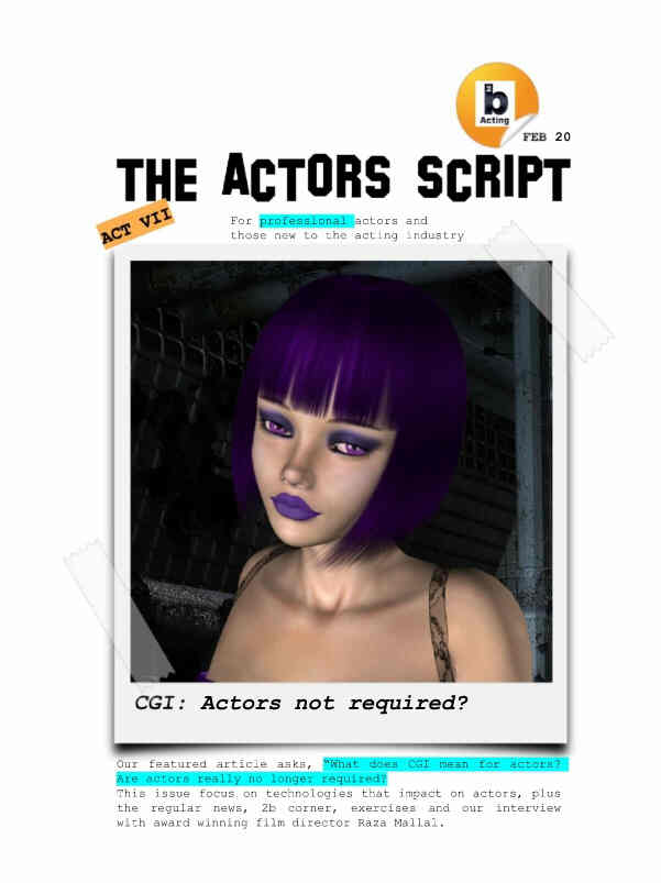 ACTORS SCRIPT magazine side cover Issue 7  February 2020