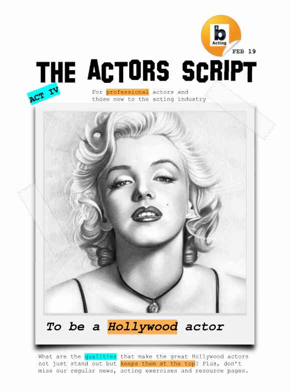 ACTORS SCRIPT magazine side cover Issue 4  February 2019