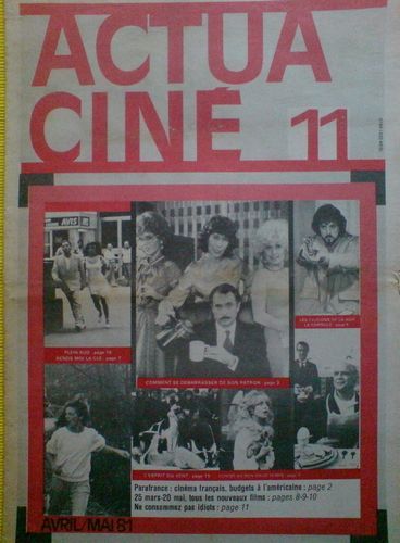 ACTUA CINE magazine side cover Issue 11  1981