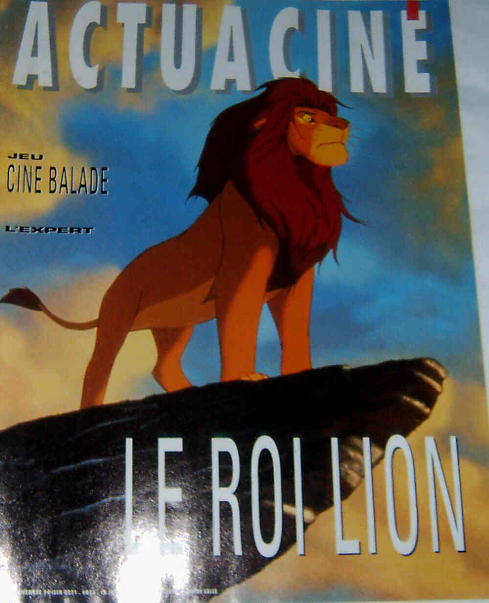 ACTUA CINE magazine side cover Issue 144 November 1994