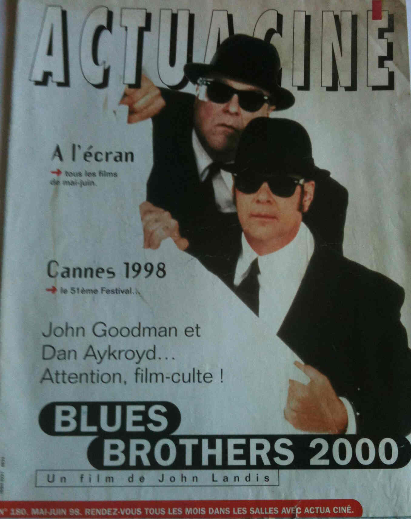 ACTUA CINE magazine side cover Issue 180 May-June 1998