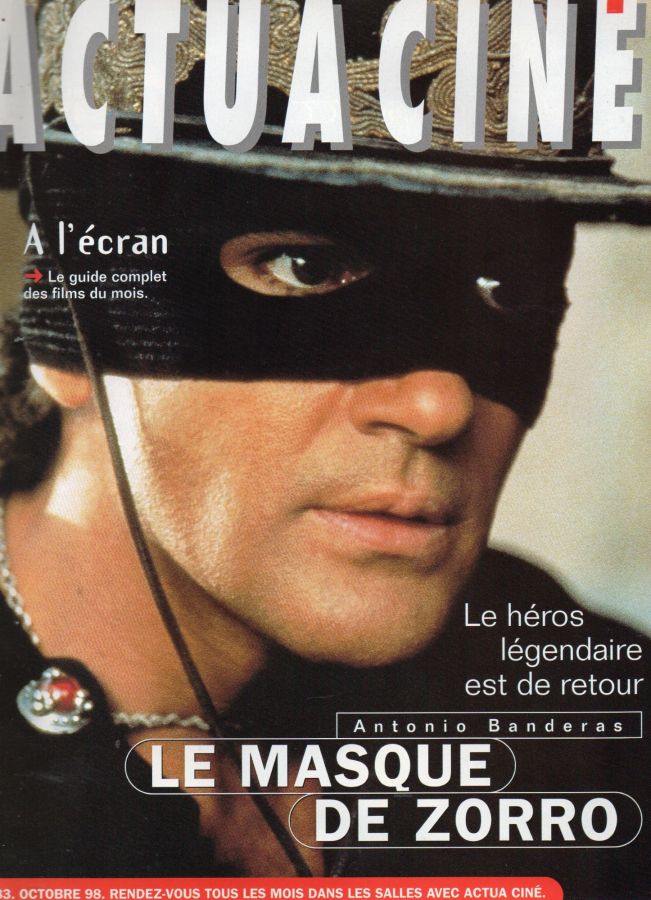ACTUA CINE magazine side cover Issue 183 October 1998