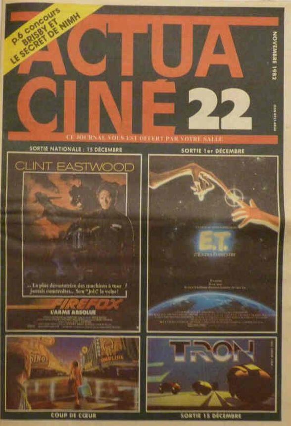 ACTUA CINE magazine side cover Issue 22  1982