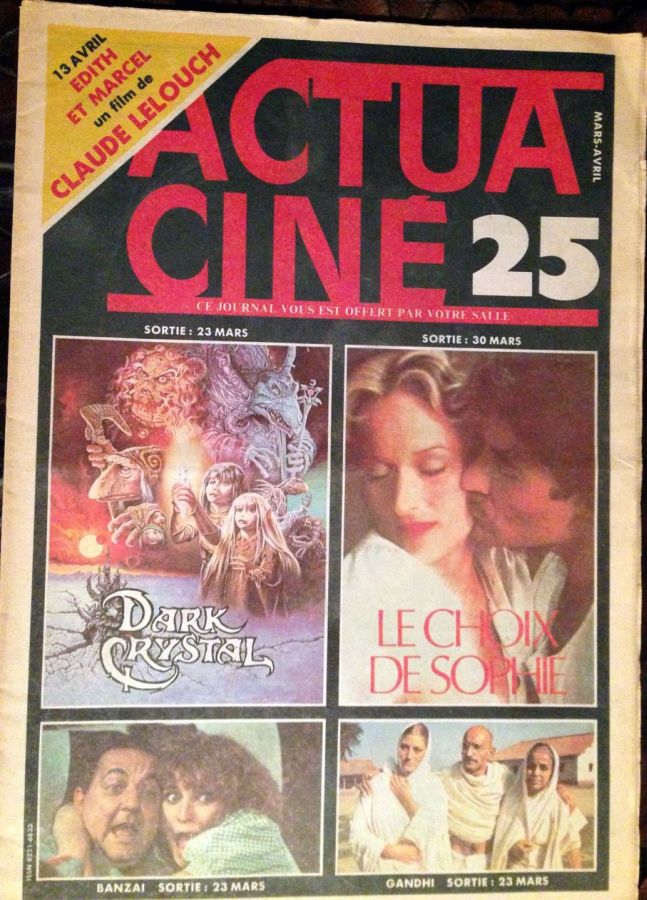 ACTUA CINE magazine side cover Issue 25  1983