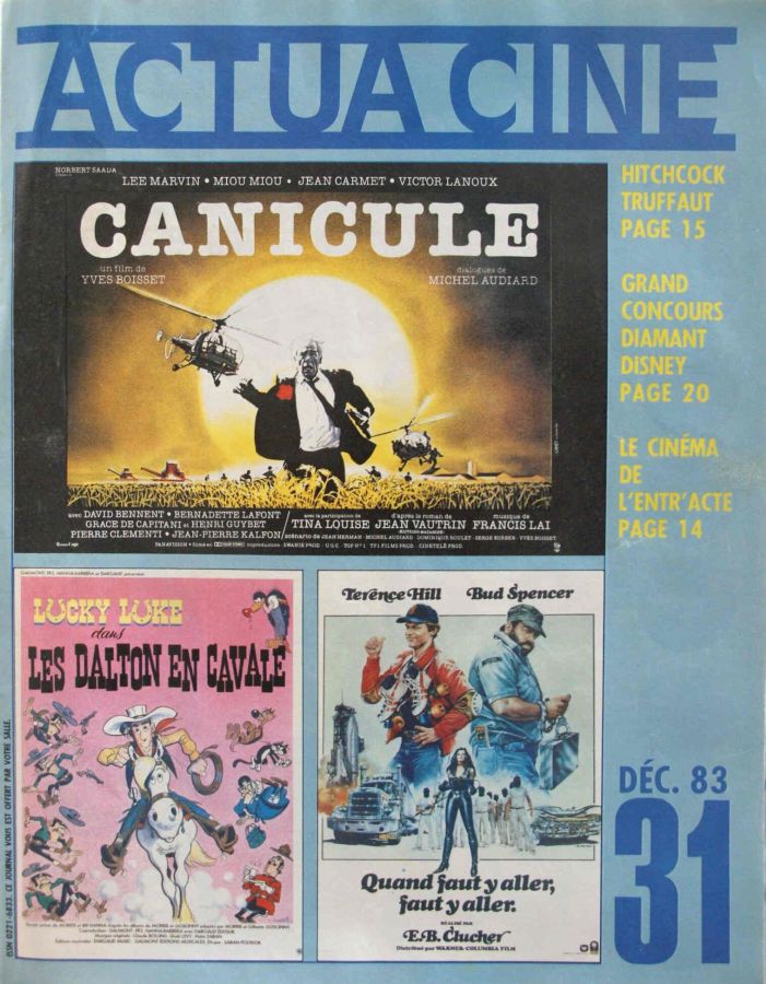 ACTUA CINE magazine side cover Issue 31 December 1983