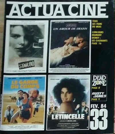 ACTUA CINE magazine side cover Issue 33 February 1984