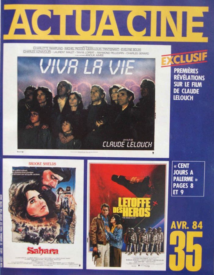 ACTUA CINE magazine side cover Issue 35 April 1984