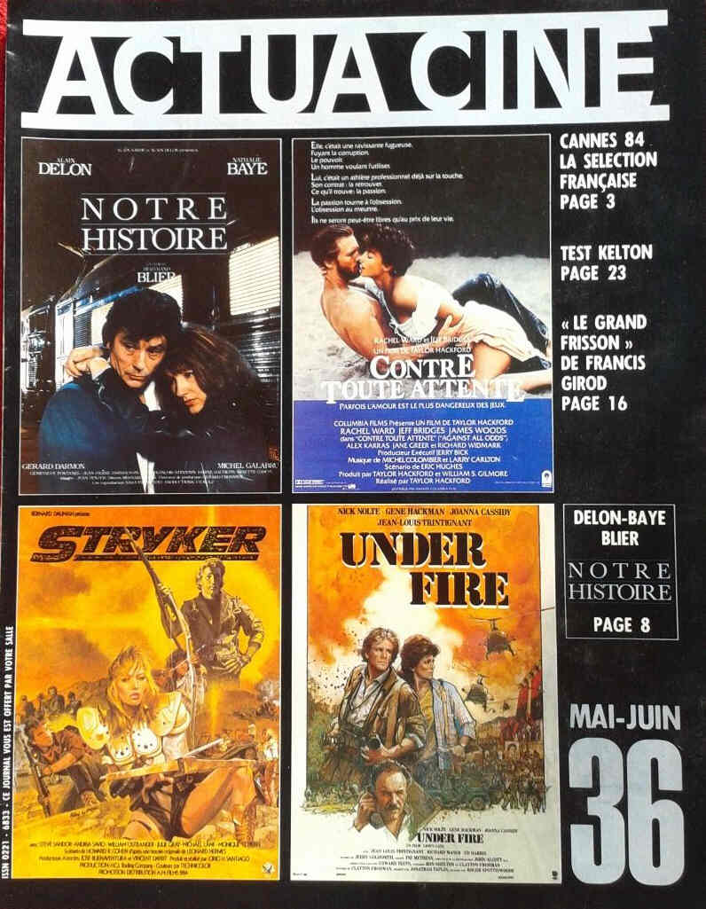 ACTUA CINE magazine side cover Issue 36 May-June 1984