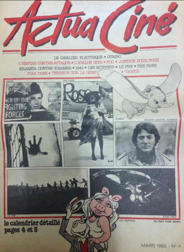 ACTUA CINE magazine side cover Issue 4 March 1980