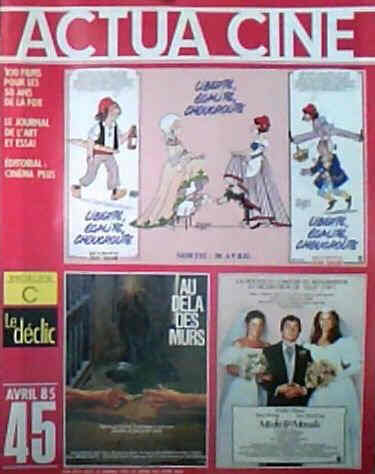 ACTUA CINE magazine side cover Issue 45 April 1985